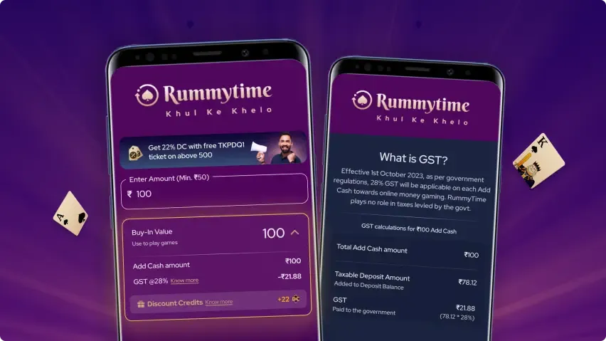 Add Cash Process on RummyTime